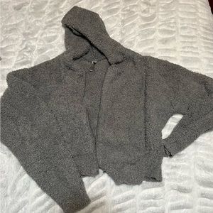 Skims Cozy knit crop hoodie in 2x-3x
